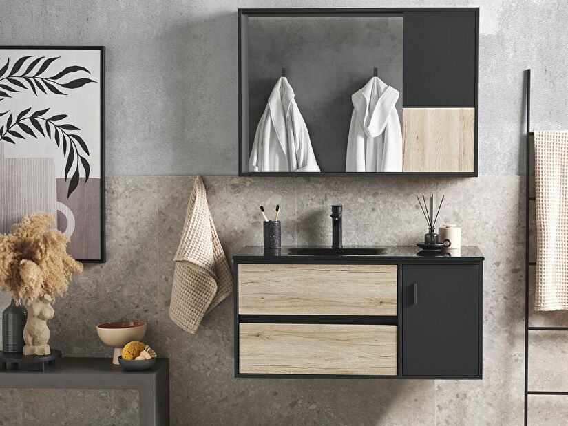 Fürdőszoba Topaz (fa + fekete) 