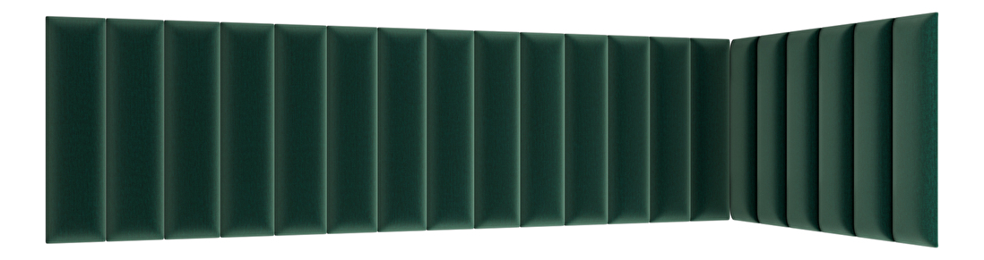 Kárpitozott panel 20 db. Quadra 210x90x60 cm (zöld)