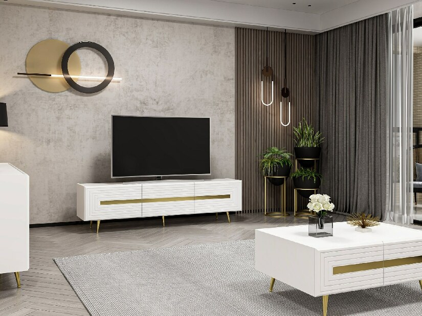 TV asztal/szekrény Jordan (fehér)