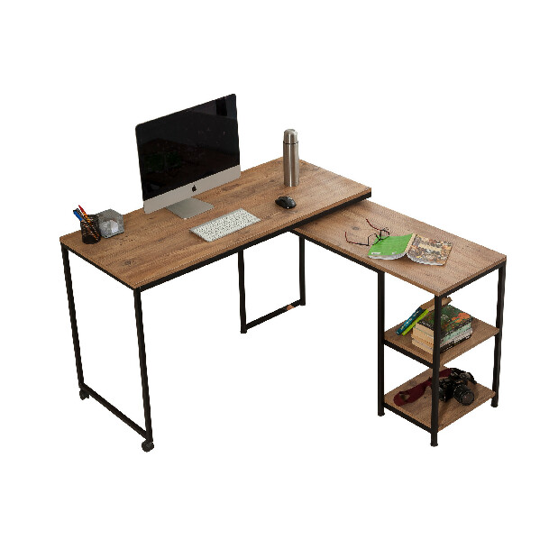 PC asztal Barus (atlanti fenyő + fekete)