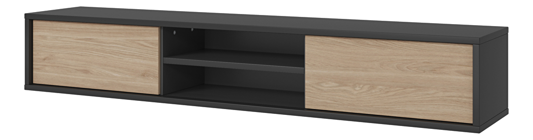 TV asztal Fiora 40 (antracit + olajozott tölgy)