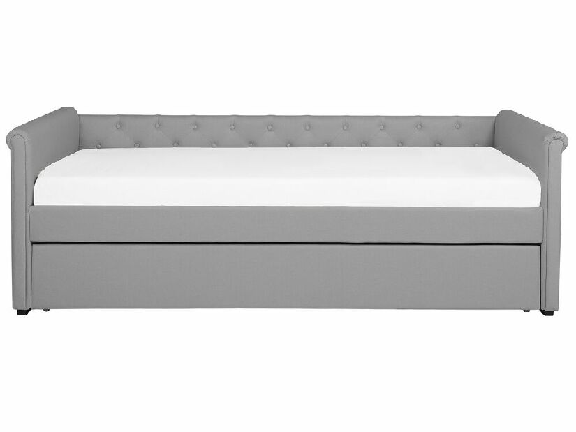 Egyszemélyes ágy 90 cm LISABON (poliészter) (szürke)