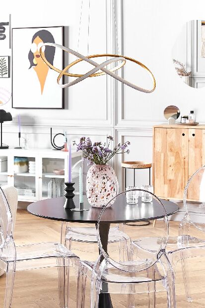 Étkezőasztal BOCCI 90 x 90 cm (MDF) (fekete) (4 személy számára)