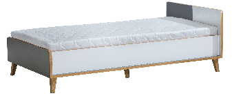 Egyszemélyes ágy typ W10 90x195 cm  Wendy (antracit + fehér + wotan tölgy)