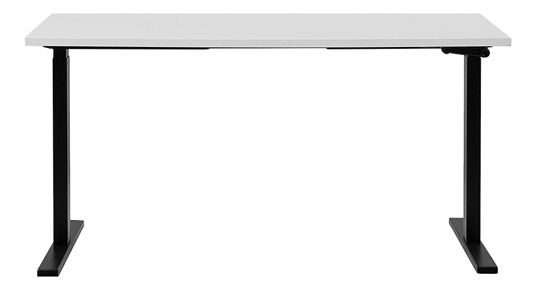 Íróasztal UPPER II (180 x 80 cm) (MDF) (fehér) (manuálisan beállítható)