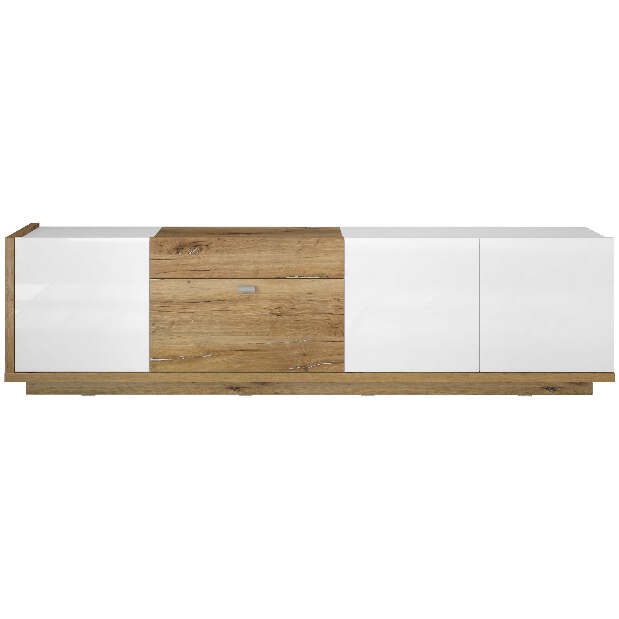 TV asztal Laree Typ 40 (flagstaff tölgy + fényes fehér)