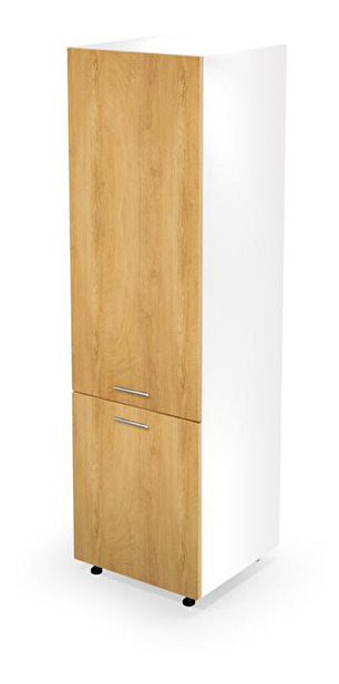 Konyhaszekrény a beépített hűtőhöz Verlene (természetes fa + fehér)