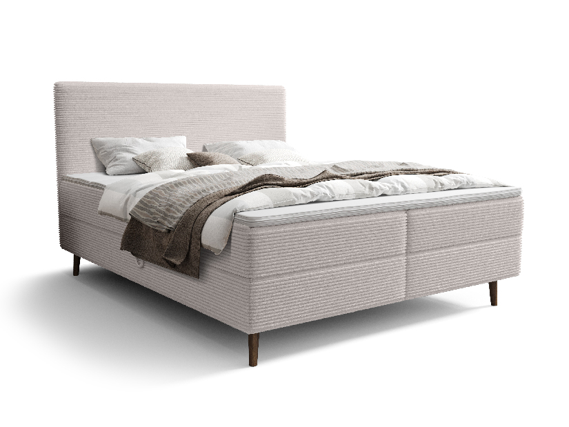 Egyszemélyes ágy 120 cm Napoli Bonell (fehér) (ágyráccsal, tárolóhellyel)
