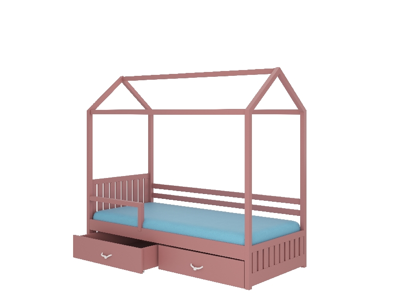 Gyerekágy 180x80 cm Rosie II (ágyráccsal és matraccal) (rózsaszín)