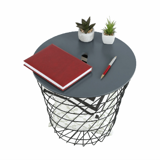 Kézi asztal Bana typ 1 (grafit + fekete)