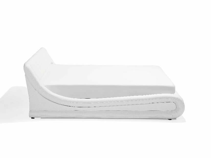 Franciaágy 160 cm AVENUE (ágyráccsal és tárolóhellyel) (fehér)