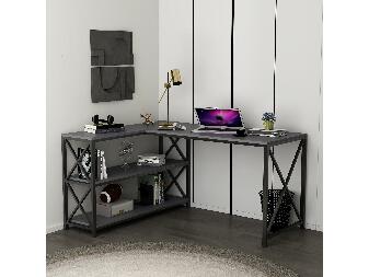 Sarok PC asztal Flix (antracit + fekete)