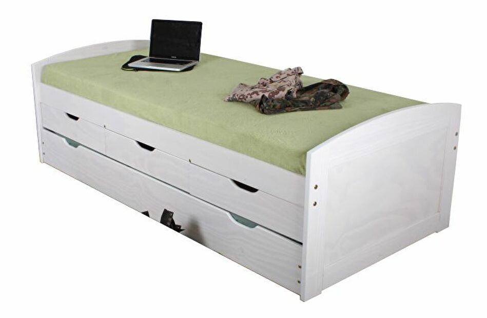 Szétnyitható ágy 90 cm Marinella (ágyráccsal) (fehér) *kiárusítás