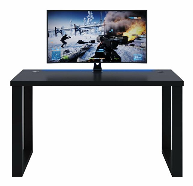Gamer PC asztal Gamer S (fekete) (RGB LED világítással)