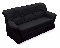 Háromszemélyes kanapé Halina (fekete)