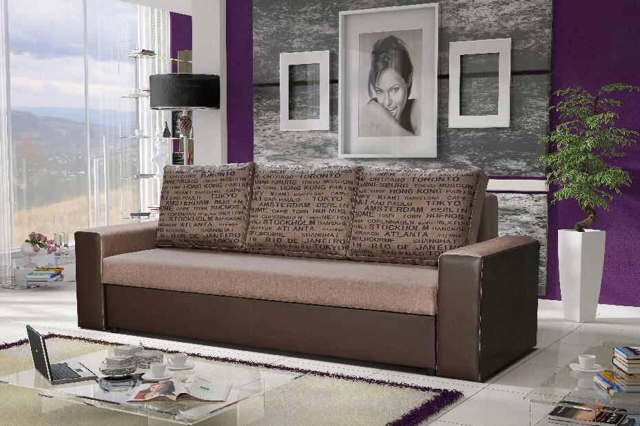 Háromszemélyes kanapé Lavelle (világosbarna + barna) *bazár