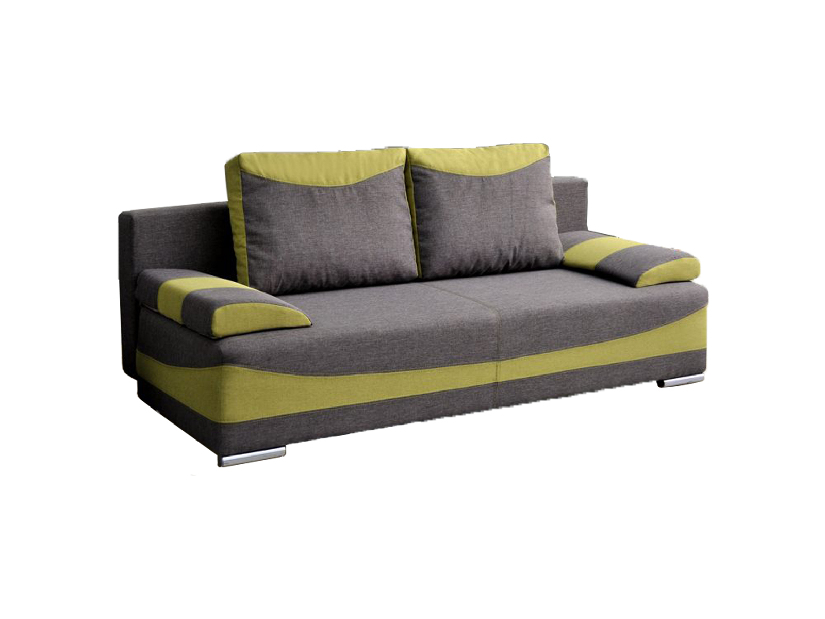 Háromszemélyes kanapé Dalbur (sötétszürke + zöld)