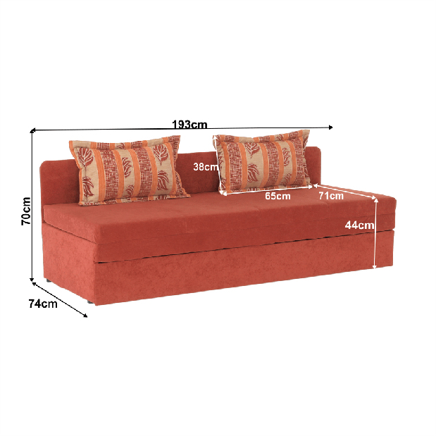 Háromszemélyes kanapé Salare (tégla) *bazár