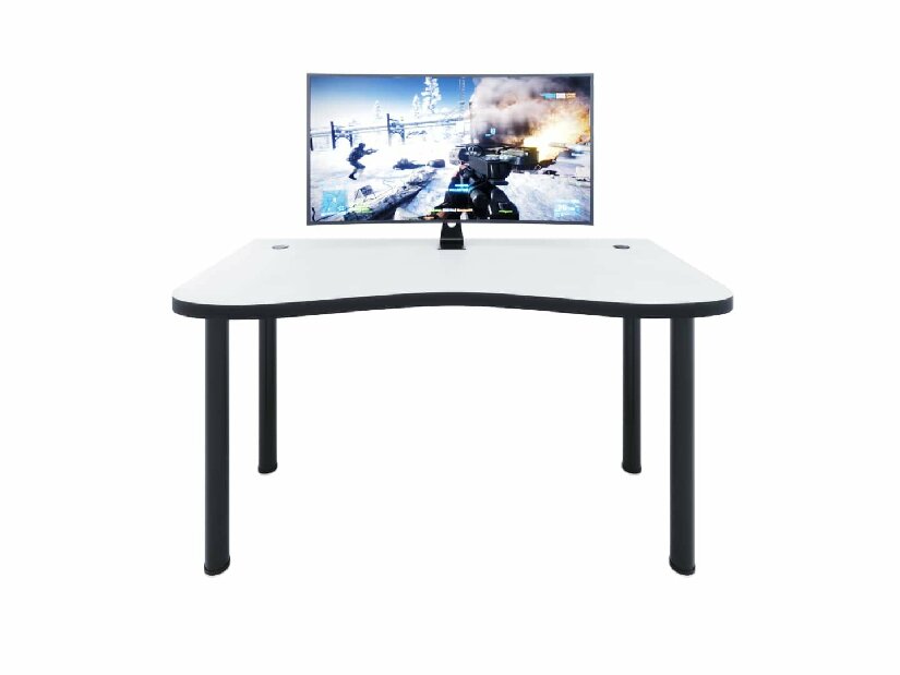 Gamer PC asztal Gamer Y (fehér + fekete) (világítás nélkül)
