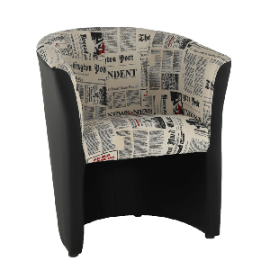 Fotel Cubali (újság minta + fekete)