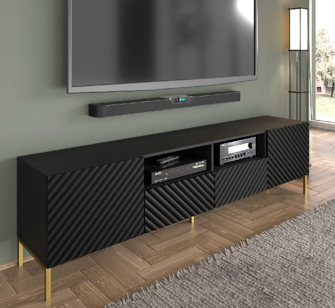TV asztal/szekrény Surfy 2D (fekete)