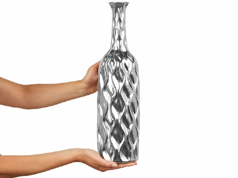 Váza BITLIS 45 cm (üveglaminált) (ezüst)