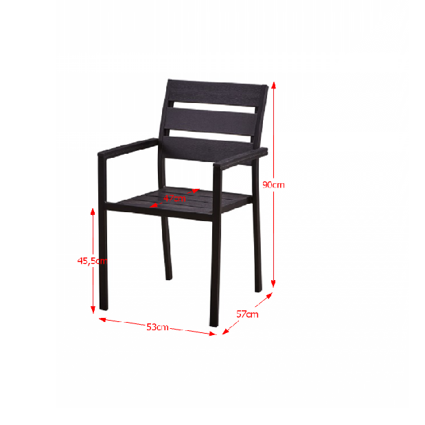 Kerti bútor Xensaut 1+4 (fekete)