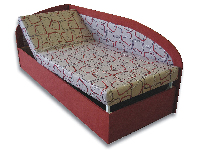 Egyszemélyes ágy (dívány) 80 cm Krista (Tégla 41 + Dodo 1008) (B)