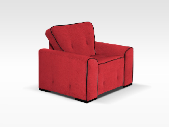 Fotel Marion 1R (Piros + Fekete) *bazár