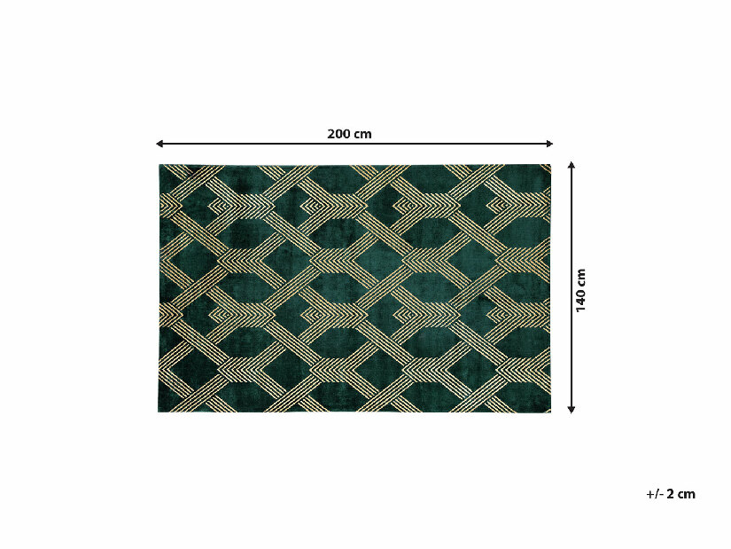 Szőnyeg 140x200 cm VESKE (szövet) (zöld)