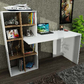 PC asztal Winnie (fehér + dió)