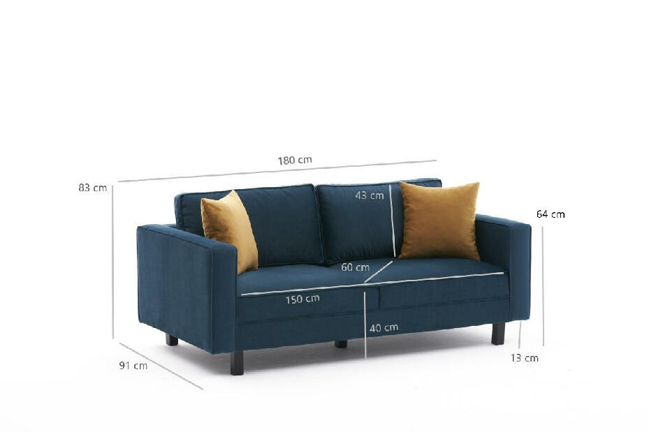 Kétszemélyes kanapé Koit V (sötétzöld)