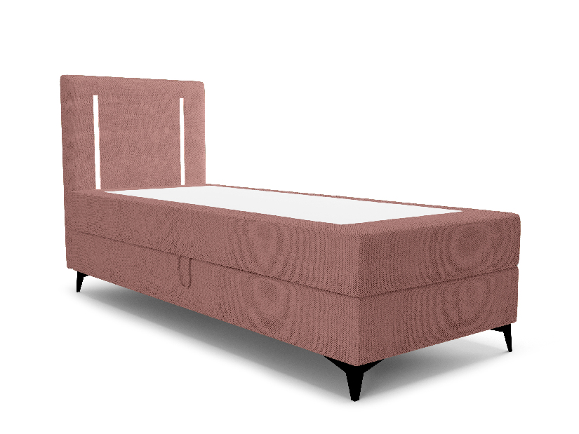 Egyszemélyes ágy 90 cm Ortega Bonell (terakotta) (ágyráccsal és tárolóhely nélkül) (LED világítás)