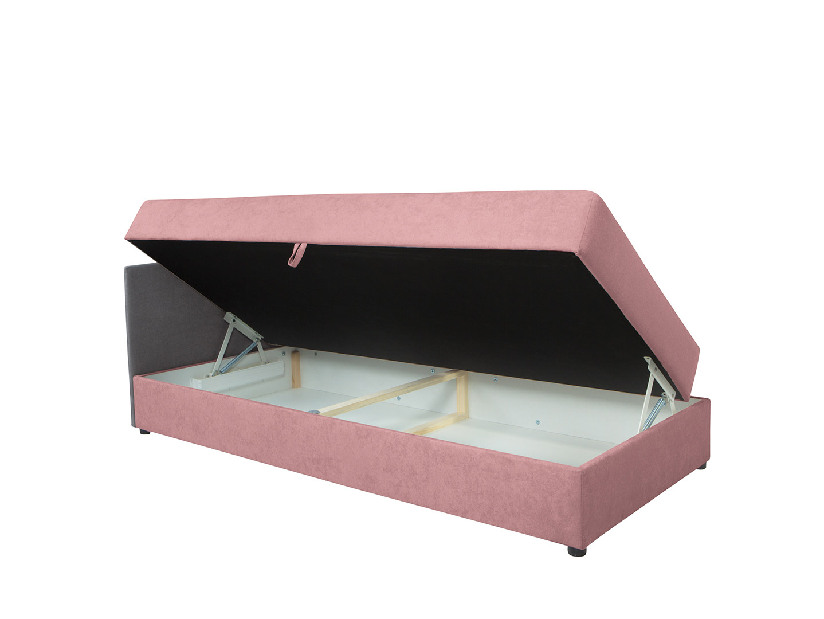Egyszemélyes ágy (dívány) 90 cm Kelo LBKMU (rózsaszín) (B)