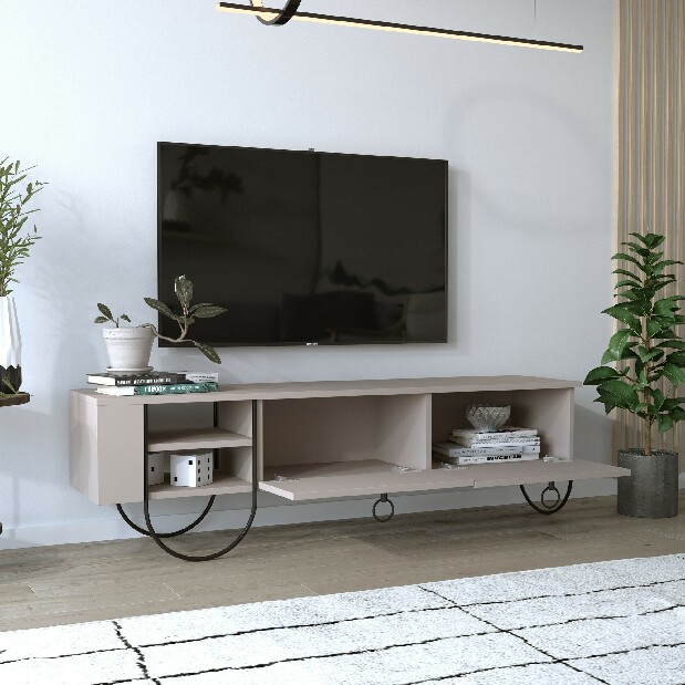 TV asztal/szekrény Narnia (világos mokka)