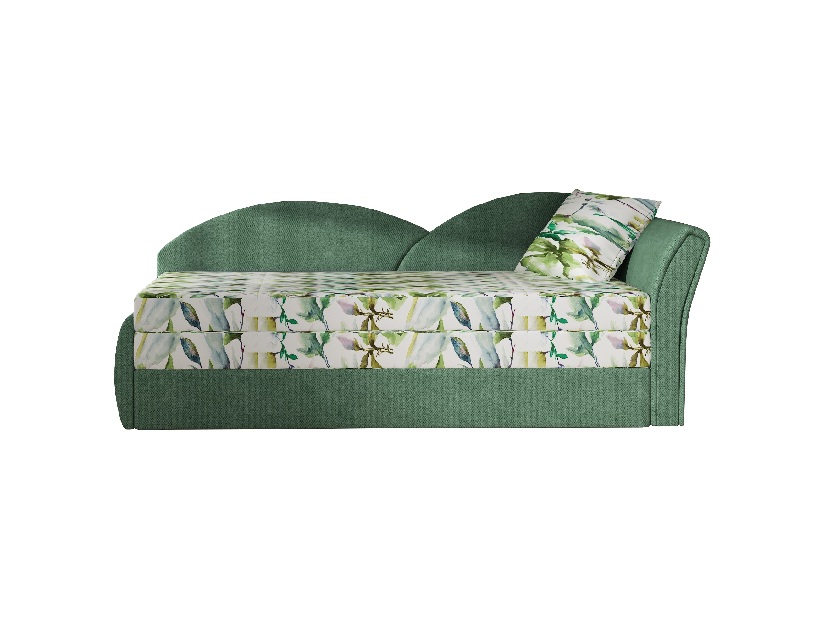 Kétszemélyes kanapé- Agira 03 (zöld + virágok)