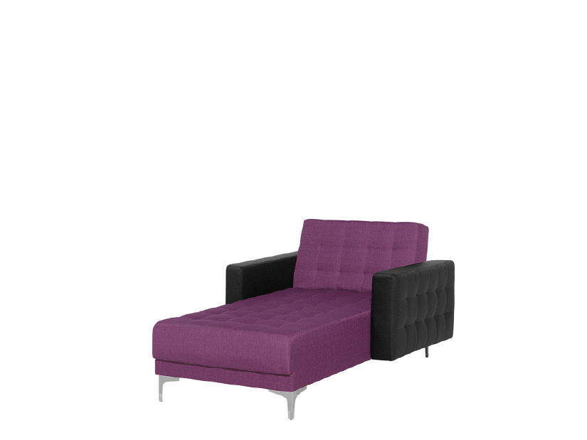Pihenő fotel ABERLADY (textil) (lila + fekete)