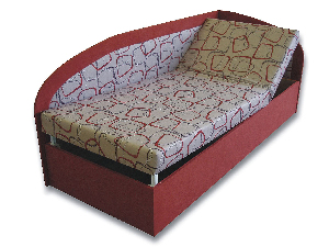Egyszemélyes ágy (dívány) 80 cm Krista (Tégla 41 + Dodo 1008) (J)