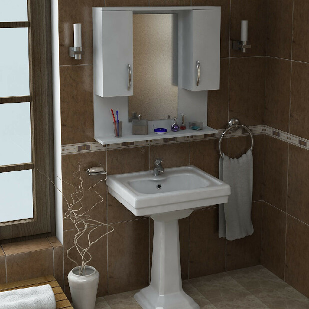 Fürdőszoba szekrény Taiga (fehér)