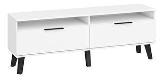 TV asztal/Szekrény Shela SVN-11 (fehér + fehér fényes)