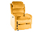 Széthúzható fotel Paged (sárga)