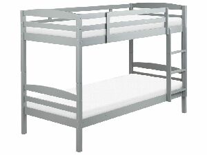 Emeletes ágy 90 cm Reggeton (szürke) (ágyráccsal)