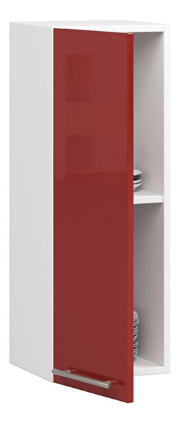 Felső konyhaszekrény Ozara W30 H720 (fehér + fényes piros)