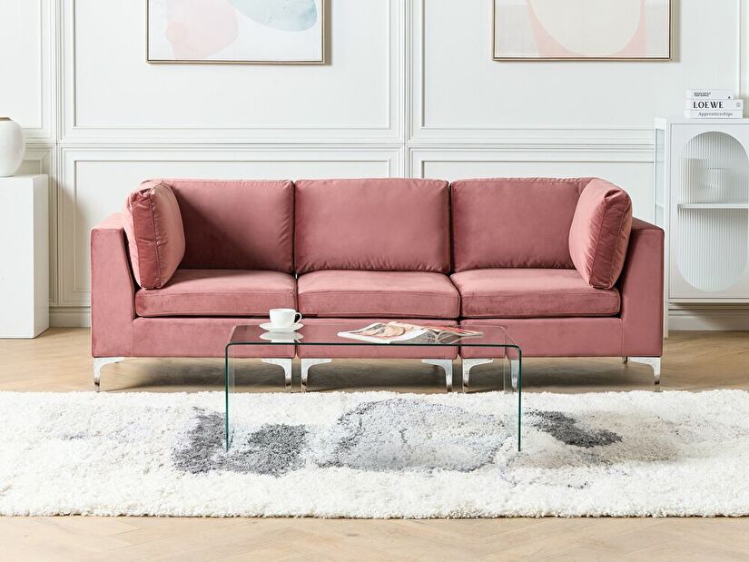 Háromszemélyes kanapé Eldridge (rózsaszín)