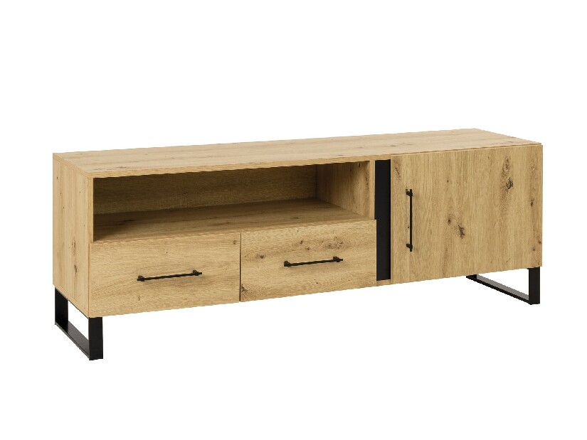 TV asztal/Kisszekrény Filippa F6 (artisan tölgy + fekete)