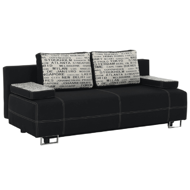 Háromszemélyes kanapé Elize fekete 