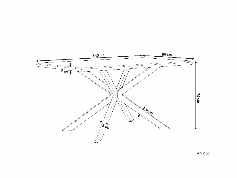 Étkezőasztal Spector (6 személy számára) (világos fa)