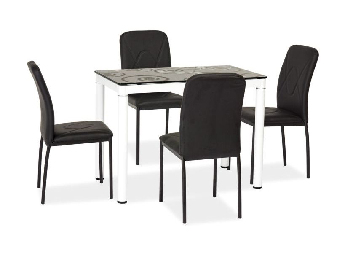 Étkezőasztal 100 cm Damion (fekete + fehér) (4 fő részére) *bazár