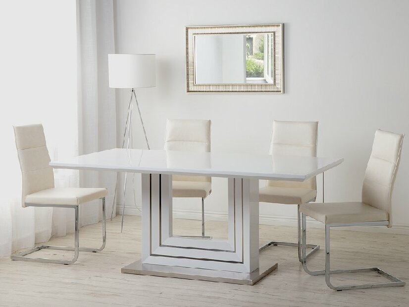 Étkezőasztal KLAONE 180 x 90 cm (MDF) (fehér) (8 személy részére)