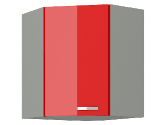 Sarok felső konyhaszekrény Roslyn 58 x 58 GN 72 1F (piros + szürke)